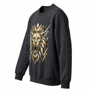 Sweat-shirt col rond en molleton épais à prix abordable, impression graphique personnalisée, streetwear, pull-over homme, vêtements d'hiver - Product Image 3