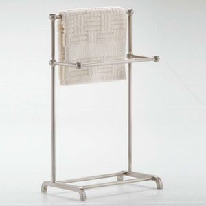Porte-serviettes de salle de bain autoportant de luxe en métal avec cadre élégant et barres de suspension multi-niveaux - Product Image 4
