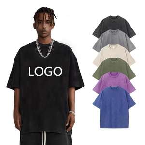 T-shirts surdimensionnés personnalisés à prix avantageux, effet délavé à l'acide et effet soleil, vêtements pour hommes, t-shirt confortable surdimensionné pour hommes - Product Image 6