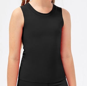 OEM Wholesale Black Color Kids Cotton Tank Top Children Baby <b>Boy</b> & Girl Tank Tops Sleeveless Top for Summer Vest Tops Shirts - Product Image 1