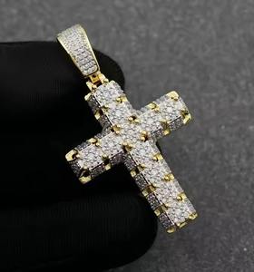 Export Quality Hip Hop Iced Pendant Necklace <b>Men</b> Zircon Bling Jewelry Gold Plated Luxury Finish Party Available Sale - Product Image 5