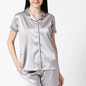 Custom Cotton <b>Pyjamas</b> <b>Women</b> Sleepwear Solid Spring Loungewear Bamboo Pajamas Set Soft <b>Women</b> Allover Print Private Label Pajamas, - Product Image 5