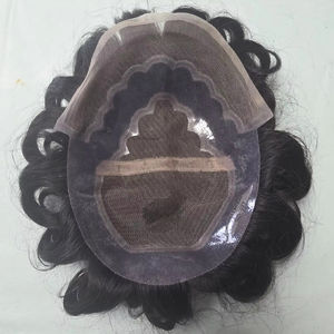 Peluca de Cabello Humano Virgen Taz Hair BD, Estilo Bollywood, Prótesis Capilar Suave de Cabello Indio para Hombres, Toupee Remy - Product Image 1