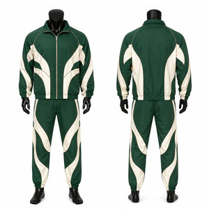 Conjunto Deportivo Cortavientos 2027, Colores Personalizados, Logotipo Personalizado, Hombros Caídos, Impermeable, Chaqueta y Pantalón de 2 Piezas con Cierre - Product Image 1