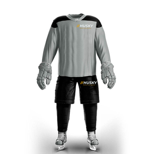 Uniformes de Hockey sobre Hielo Personalizados al por Mayor para Adultos, Alta Calidad, 100% Poliéster, Impresos, Antibacterianos, para Todas las Temporadas - Product Image 1