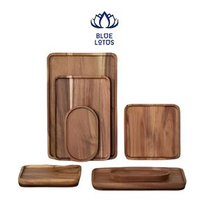 BEST SELLER Plateau en bois durable, plat de service original, plateau artisanal pour charcuterie et desserts, en provenance du Vietnam - Product Image 1