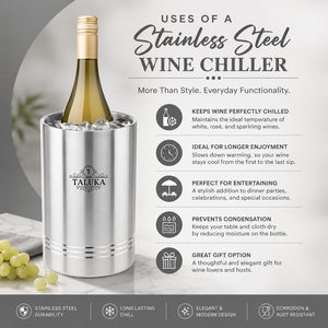Fabricant indien de seaux à glace isothermes en acier inoxydable à double paroi pour vin et boissons, élégants et de qualité supérieure pour bouteilles - Product Image 3