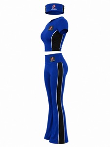 Conjunto deportivo elegante para mujer con leggings y diadema, de ajuste elástico, ideal para entrenamiento, yoga, running y uso relajado. - Product Image 5