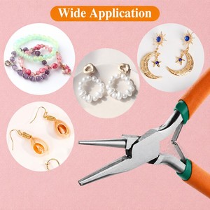 Pince à sertir les fils de 5 pouces, outil de pliage et de bouclage de fils concaves pour bijoux ZetomedPro - Product Image 2