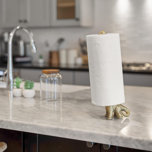 Cast Iron <b>Paper</b> Towel Holder, Metal Toilet or <b>Kitchen</b> <b>Paper</b> Holder for Floor or Countertop Roll Holders - Product Image 2