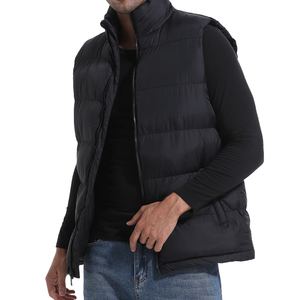 GENERSA SPORTS Chaleco Acolchado de Invierno para Hombre, Cuello Alto, Color Marrón Sólido, Cierre de Cremallera, Resistente al Viento, Ropa Exterior Informal, Ecológico 100% - Product Image 5
