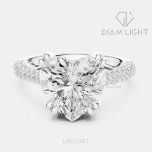 Bridal Engagement Wedding <b>Ring</b> for <b>Women</b> Jewelry Gift IGI Certified 0.38CT Heart Cut Lab Grown Diamond <b>Ring</b> <b>Set</b> 14KT White Gold - Product Image 1