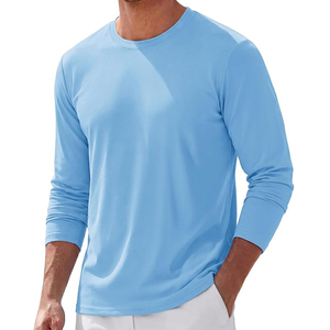 T-shirts décontractés pour hommes, coupe classique, 100% coton, manches longues, poids lourd - Product Image 5