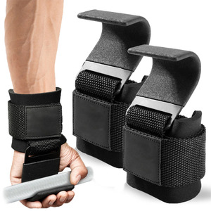 Custom Neoprene Padded Breathable Unisex Adjustable Wrist Support for Weightlifting Powerlifting Gym Training Heavy Duty Hooks - Product Image 1