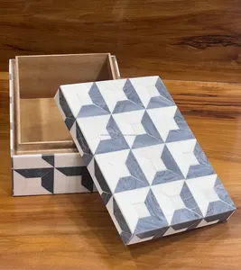 กล่องเครื่องประดับทำจากเรซินรูปกระดูกหัตถกรรมอินเดียกล่องเครื่องประดับจากศิลปะทำด้วยมือแบบซาฟารีตกแต่งด้วยงานฝีมือ SS อินเดีย - Product Image 4