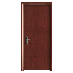 Puerta de Madera MDF Sólida para Interiores de Hogar, Material de Construcción con Revestimiento de PVC, Núcleo de Panal, Puerta para Oficina, Precio de Fábrica al por Mayor - Product Image 1
