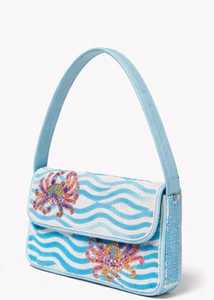 Handmade Beaded Shoulder Bag Women Classic Evening Party Square Ocean Crab Luxury Embroidery Stylish Half <b>Moon</b> High Quality - Product Image 3