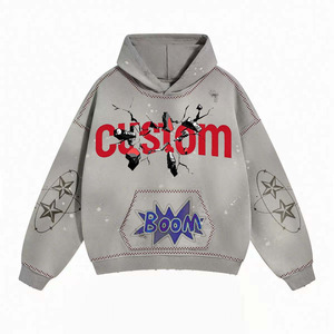 Hoodie unisexe tendance, imprimé sérigraphié, effet vieilli, 100% coton, nouvelle tendance, Equality Premium. - Product Image 6