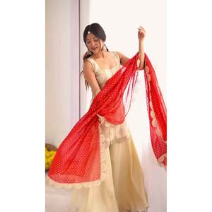 ชุดแต่งกายสำหรับปาร์ตี้2XL ทำงานปักลำดับรหัสชุดบนสุดล่างและ dupatta - Product Image 4