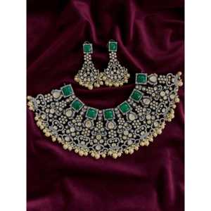 92.5 Silver <b>Fine</b> <b>Jewelry</b> <b>Set</b> Moissanite Necklace - Product Image 3