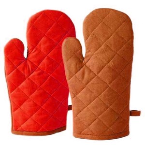 Eco-Friendly Printed Cotton Oven Mitts Pot Holder Set Heat Resistant Durable Washable Easily Cleaned <b>Knitted</b> Construction - Product Image 6