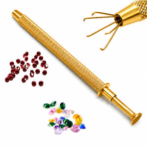 Herramienta Profesional de Acero Inoxidable Dorado de 4.5 Pulgadas para Agarrar y Manipular Joyas - Product Image 1