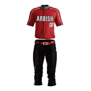 Uniforme de Béisbol Profesional Personalizado, Transpirable, de Manga Corta, Tallas Grandes, Sublimado, Impreso en Poliéster, Ropa de Equipo para Verano - Product Image 1
