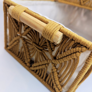 ตะกร้าเก็บของทำมือจากเชือกฝ้ายแบบมาคราเม่ JNC Macrame Eco Friendly  ตกแต่งบ้าน - Product Image 3