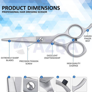 Tijeras Profesionales de Acero Inoxidable para Cortar el Cabello, 5.5 Pulgadas, Tijeras de Peluquería para un Estilizado Preciso - Product Image 4
