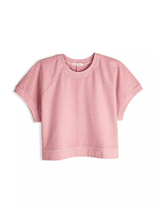 Women's Pink Vintage Washed T Shirt 100% Cotton French Terry Heavyweight Oversized Y2K Streetwear Cropped Tee Custom Logo OEM - Product Image 5