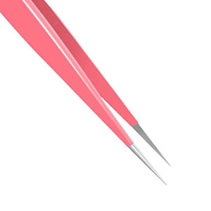 Pince à cils professionnelle courbée et droite pour extensions de cils, en acier inoxydable, outil de beauté - Product Image 4