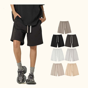 Custom Logo Quality Wholesale Casual Fashion Custom Sweat <b>Elasticated</b> Drawstring Waist Waffle Ribbed Short Mens Shorts - Product Image 4