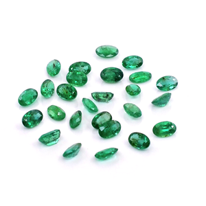 Esmeraldas naturales de Zambia calibradas en forma ovalada de 4x6 mm, piedras preciosas facetadas sueltas para la fabricación de joyas, listas para usar. - Product Image 1