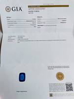 Saphir bleu naturel certifié, taille coussin, 5,46 carats, couleur bleu intense de qualité supérieure, clarté excellente, qualité fine, pour collectionneur, magnifique.