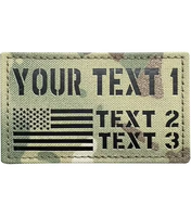 Patch en toile rectangulaire personnalisé avec texte, imprimé, thermocollant