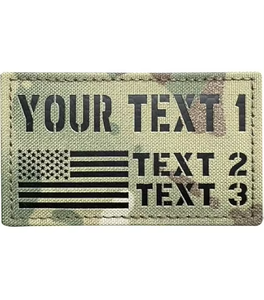 Parche de tela rectangular personalizado con texto impreso, termoadhesivo. - Product Image 3