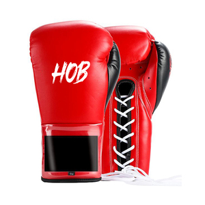 Guantes de Boxeo con Cordones, Logotipo Personalizado, Cuero Vacuno, para Competencia y Entrenamiento, Guantes Profesionales para Adultos - Product Image 1