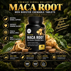 Suplemento de Extracto de Raíz de Maca Halal Elma Food, 60 Tabletas Masticables, Apoyo Energético para Hombres, Metabolismo, Circulación, GMP, HACCP - Product Image 1