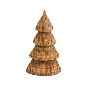Elegante Adorno de Corona de Mimbre para Decoración Navideña, Ecológico y Hecho a Mano - Product Image 1