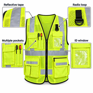 Gilet de sécurité électrique haute visibilité, vêtement de travail réfléchissant, vêtements de protection pour les travailleurs de maintenance, haute visibilité - Product Image 6