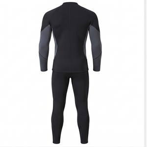 2mm Neoprene <b>Wetsuit</b> Jacket | Long Sleeve Color Block Top | Front Zip | Custom Logo Diving Wear | Wholesale OEM - Product Image 2