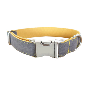 Navy Blue Cotton Dog Collar Quick Release Buckle Closure Dot Pattern <b>Scarf</b> Halloween Classic Style All Seasons for Dogs - Product Image 3