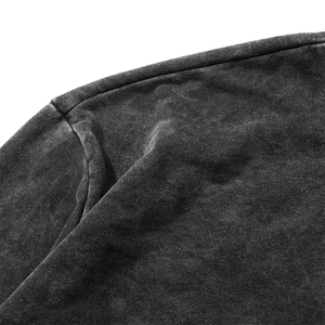 Sweat à capuche épais en coton lourd uni pour hommes grandes tailles, coupe oversize, effet délavé à l'acide, manches longues, pour garçons - Product Image 5
