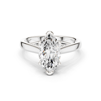 Anillo de Compromiso de Oro de 14k, 18k o 9k con Diamante Marquise de 2 Quilates Cultivado en Laboratorio, Color E, Corte Excelente, Certificado IGI, Elegante Anillo Solitario para Regalo