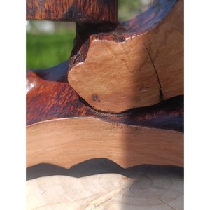 Porte-bougie en bois fait main, forme fantaisie, écologique, résistant à la chaleur, décoration de Pâques pour la maison - Product Image 2