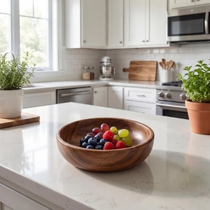 Juego de Tazones de Madera de Acacia/Mango para Catering Profesional, Gran Capacidad, Ecológicos, Hechos a Mano, para Buffet de Hotel - Product Image 1