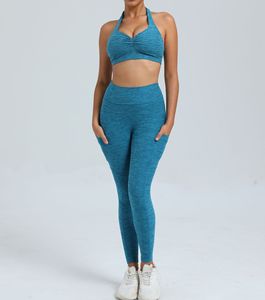 Women's Athletic 2-Piece Workout <b>Gym</b> Yoga Suit Solid Pattern Elastic Waist Tight-Fitting Sports <b>Set</b> Front Quick Dry Adults Swim - Product Image 3