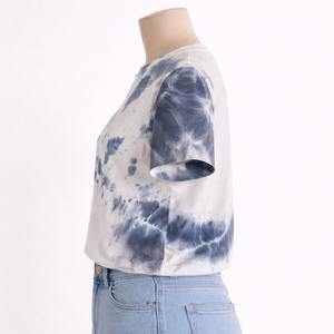 Camiseta Casual Unisex OEM Bio Wash Soft 100% Algodón Peinado 180g con Logotipo Personalizado, Teñido Anudado, Transpirable, Color Sólido y Aplicaciones de Agujeros - Product Image 4