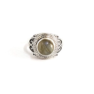 <b>Labradorite</b> Moissanite <b>Ring</b> 4.8 Grams Elegant and Unique Jewelry Accessory - Product Image 1