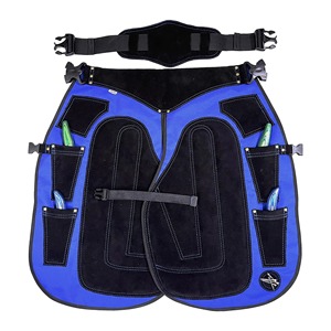 Chaps de ferrier unisexe en cuir véritable, robustes, réglables, pour le sablage des sabots et la protection des jambes, équipement de protection pour fermeurs - Product Image 3